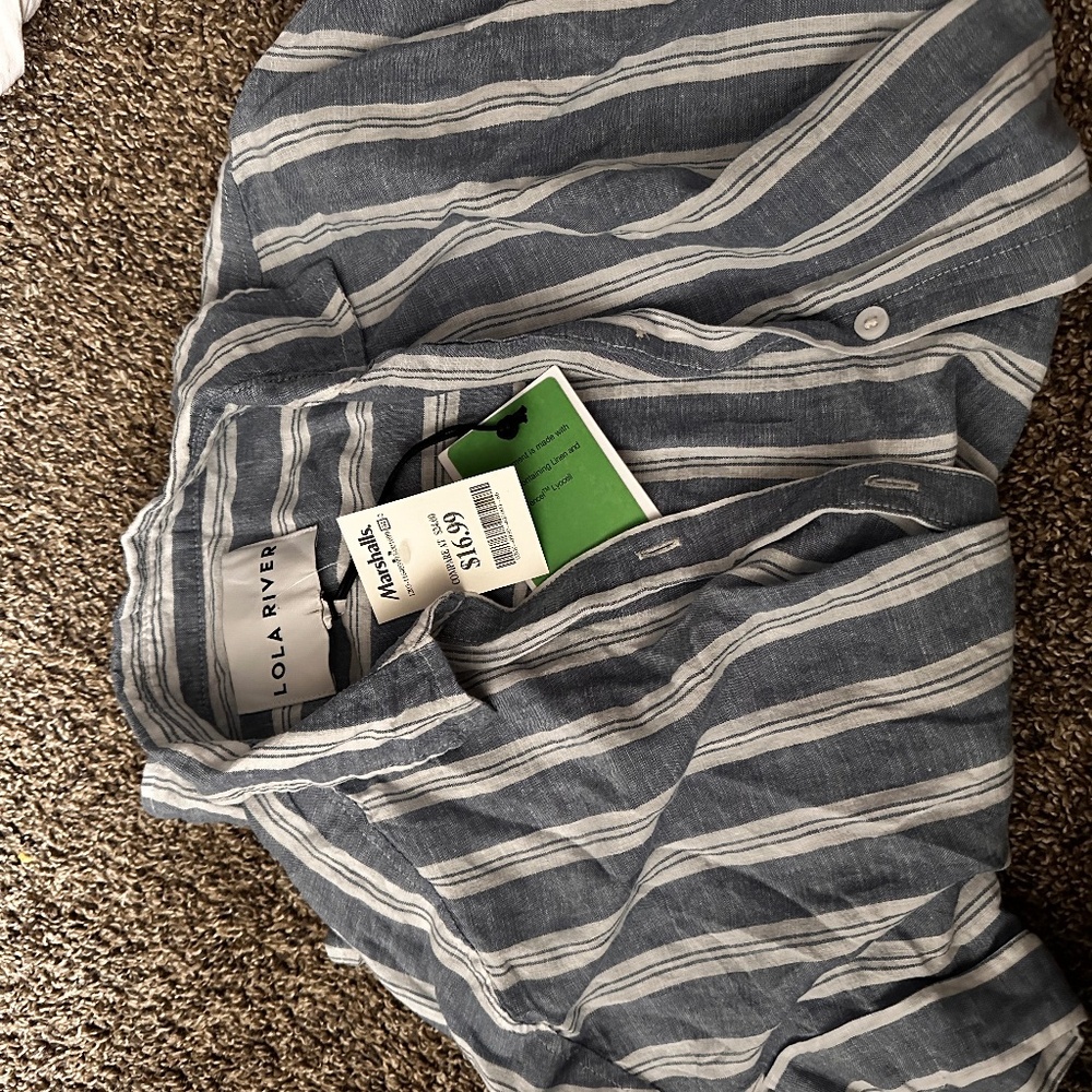 Stripped button up shirt